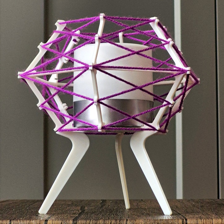 Bezdrátová lampa Efraim fialová bílý rám