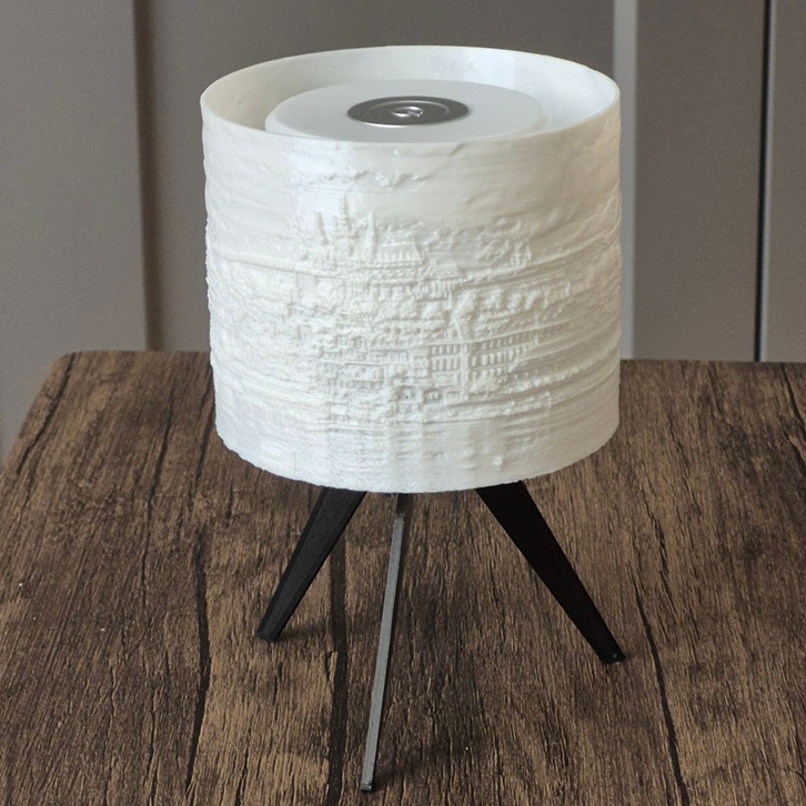 Bezdrátové design svítidlo Serah lithophane pro restaurace a kavárny