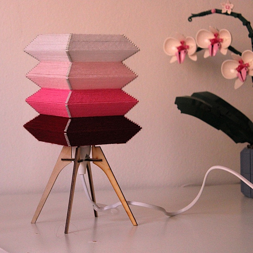 Ozdobné osvětlení Asenat růžový gradient