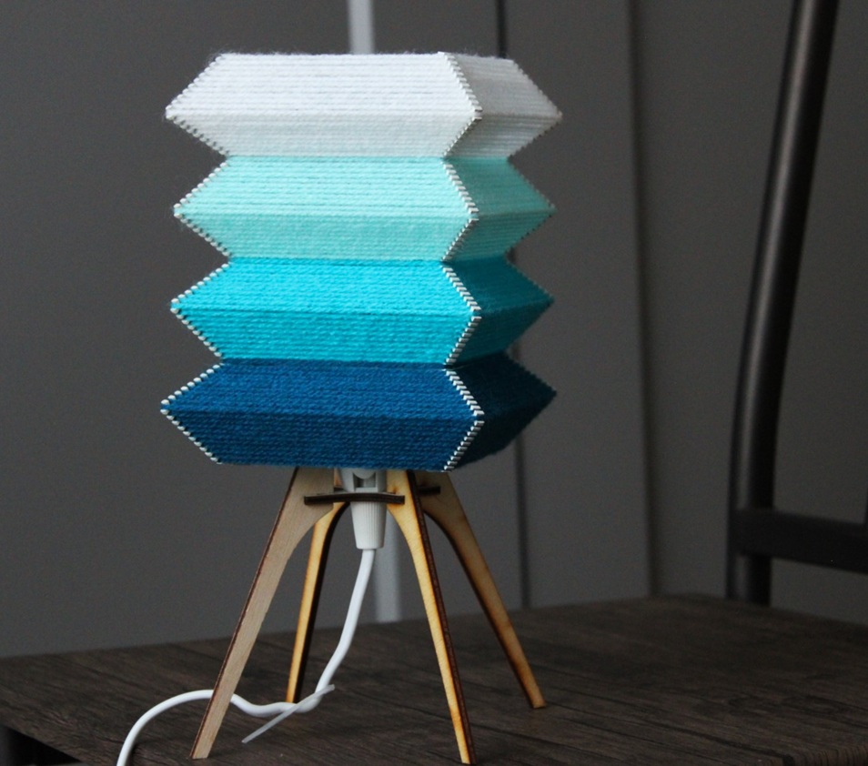 Ozdobné osvětlení Asenat modrý gradient