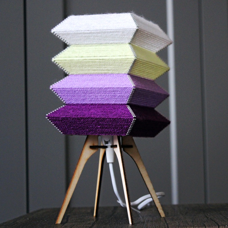 Ozdobné osvětlení Asenat fialová žlutá barevná