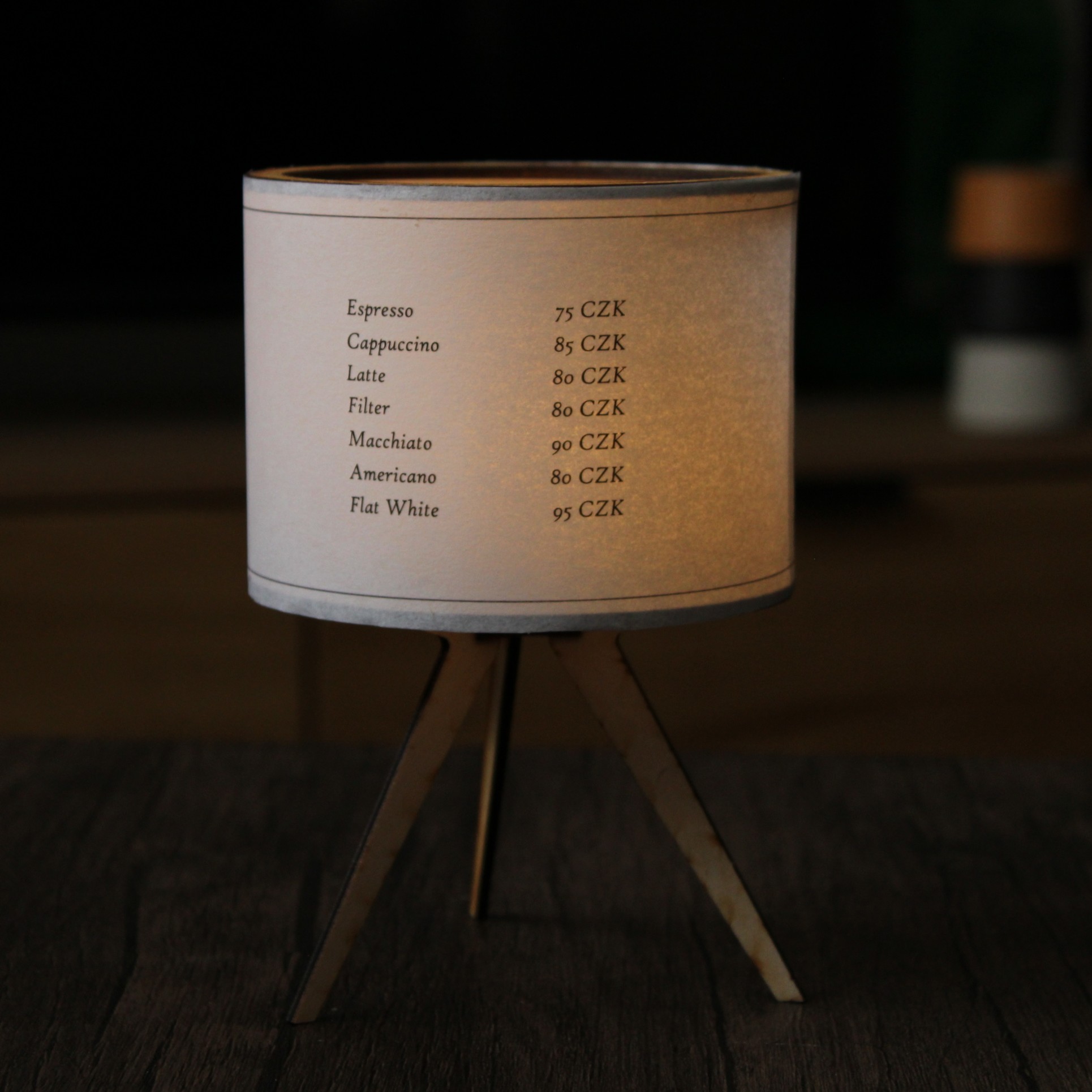Bezdrátové design svítidlo Serah lithophane pro restaurace a kavárny