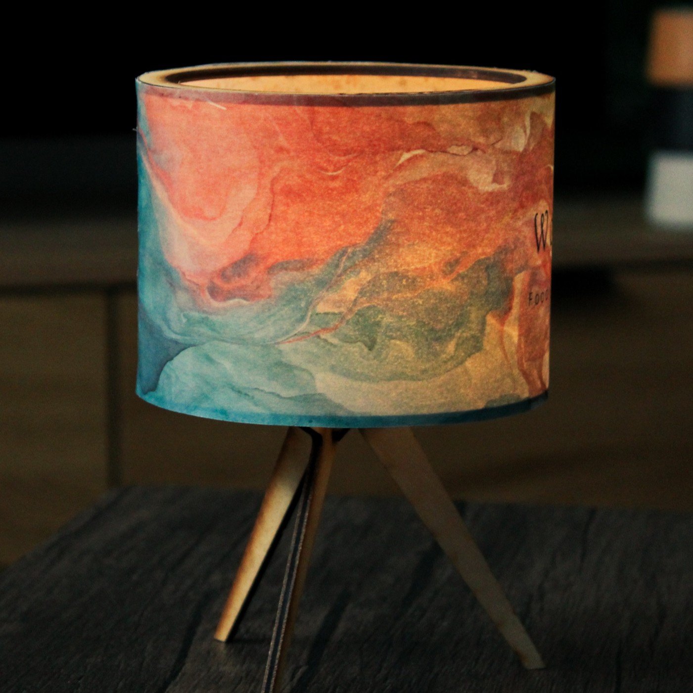 Bezdrátové design svítidlo Serah lithophane barevný custom motiv
