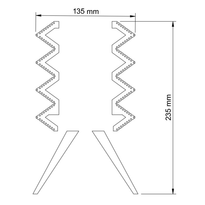 Ozdobné osvětlení Asenat výkres