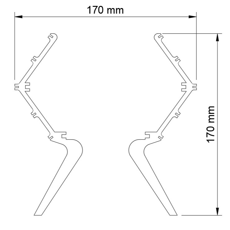 Bezdrátová lampa Efraim výkres